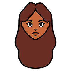 Fototapeta premium beautiful woman head character