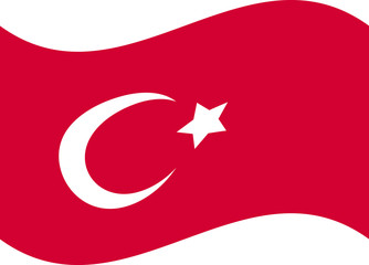 The national flag of Turkey. Rightly proportions and colors.