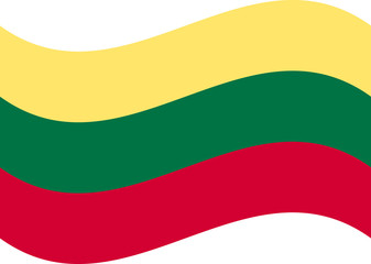 Lithuania flag, official colors and proportion correctly. National Lithuania flag. Flat