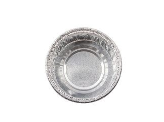 Food container on white background. Top view.
