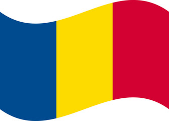 Fototapeta premium Romania flag, official colors and proportion correctly. National Romania flag.