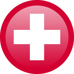 Obraz premium Flag of Switzerland White cross marks the middle of the banner.