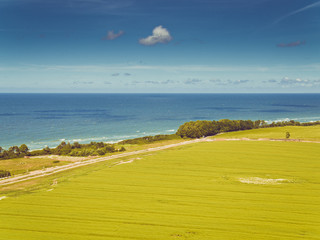 Beautiful sea coast day natural background