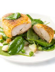 Parmesan Chicken with Spring Vegetables