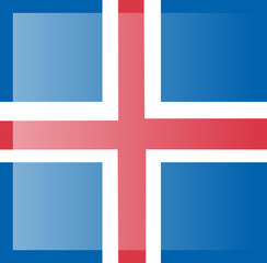 Obraz premium Iceland flag, official colors and proportion correctly. National Iceland flag. Flat