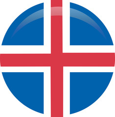 Obraz premium Iceland flag, official colors and proportion correctly. National Iceland flag. Flat
