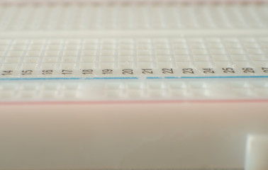 test tubes on black background