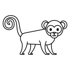 cute exotic monkey character