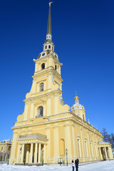 Fototapeta na wymiar Peter and Paul Cathedral in Saint Petersburg.