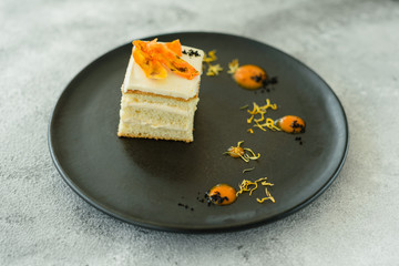 Tasty fresh carrot crackers cake