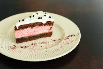 Tasty fresh beet cream cake