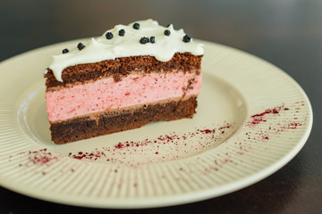 Tasty fresh beet cream cake