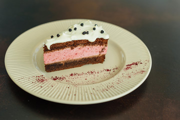 Tasty fresh beet cream cake