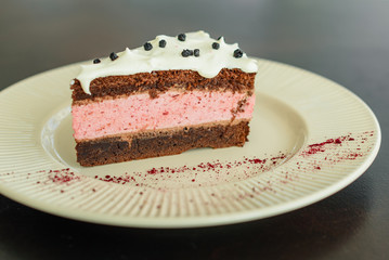 Tasty fresh beet cream cake