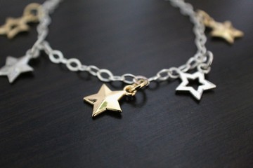 Bracelet on wooden background