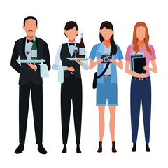 Obraz premium Jobs and professions avatars