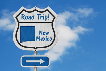 New Mexico Road Trip Highway Sign