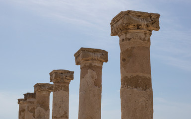 Obraz premium the surviving columns in the castle of forty columns, pathos, Cyprus