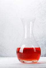 Rose wine in decanter