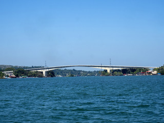 Fototapeta premium Big bridge on Rio Dulce, Guatemala