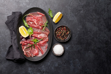 Marbled beef carpaccio