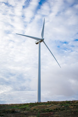 Wind turbine field on the hill for renewable energy source