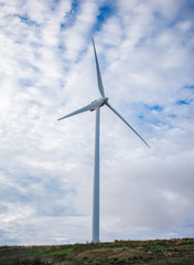 Wind turbine field on the hill for renewable energy source
