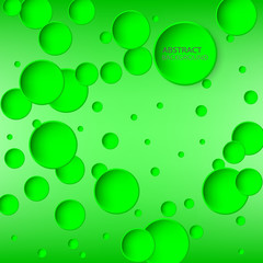  Geometric background of abstract stylish green circles