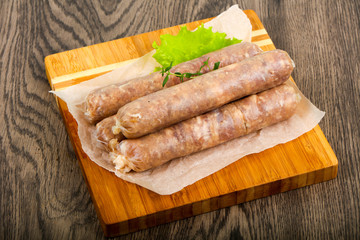 Natural sausages for grill