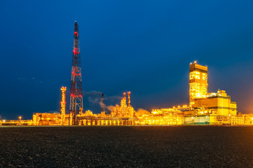 Petrochemical and refinery, industrial landscape