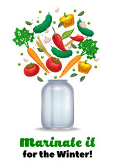 Marinate Vegetables Background Composition