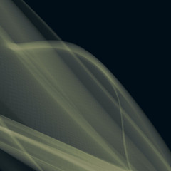 Abstract wave illustration. Graphic concept with glowing flowing elements on dark background for your design