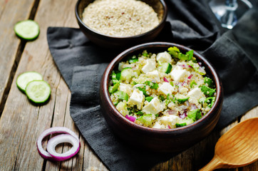 Cucumber quinoa Feta salad