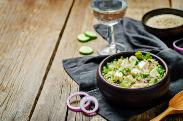 Cucumber quinoa Feta salad