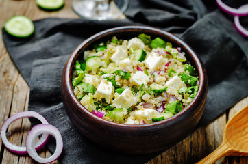Cucumber quinoa Feta salad