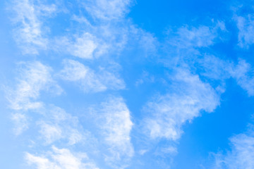high blue sky with white clouds