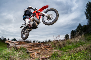 Enduro bike rider