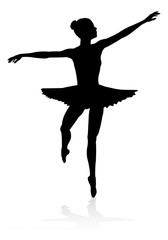 A high quality detailed silhouette of a ballet dancer dancing © Christos Georghiou