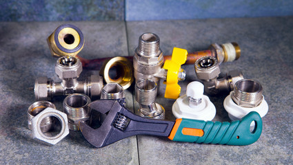 water fittings and adjustable spanner