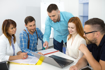 Creative team having business meeting at the office