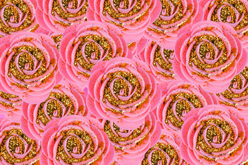 artificial pink roses with glitter background image