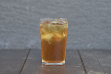 iced tea on blur background