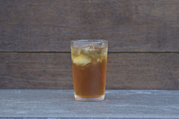 iced tea on blur background