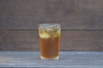 iced tea on blur background