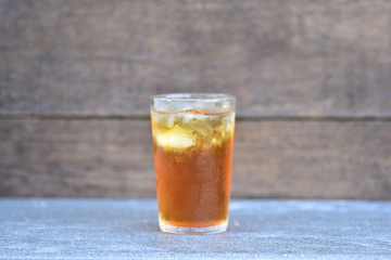 iced tea on blur background