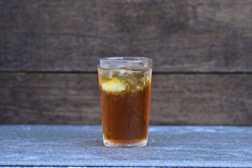 iced tea on blur background