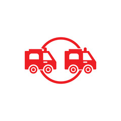 Fototapeta na wymiar Ambulance, car, emergency, medical, medical red color icon