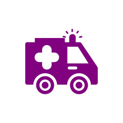 Ambulance, car, emergency, medical, medical purple  color icon