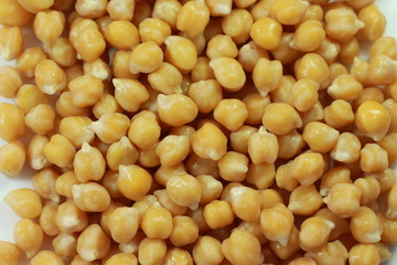 chickpea on the plate background