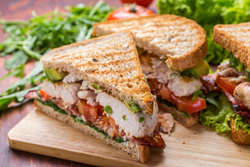 Bacon, Lettuce and Tomato BLT Sandwiches